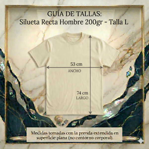 Camiseta Hombre Algodón Peruano 200gr - Corte Regular - Amarillo Almendra - Bordado Diseño Tiburón