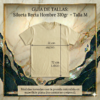 Guia talla M Camiseta Hombre Algodón Peruano 310gr - Corte Regular - Verde Militar - Bordado Diseño Mantaraya