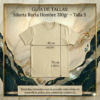 Guia talla S Camiseta Hombre Algodón Peruano 310gr - Corte Regular - Verde Militar - Bordado Diseño Mantaraya